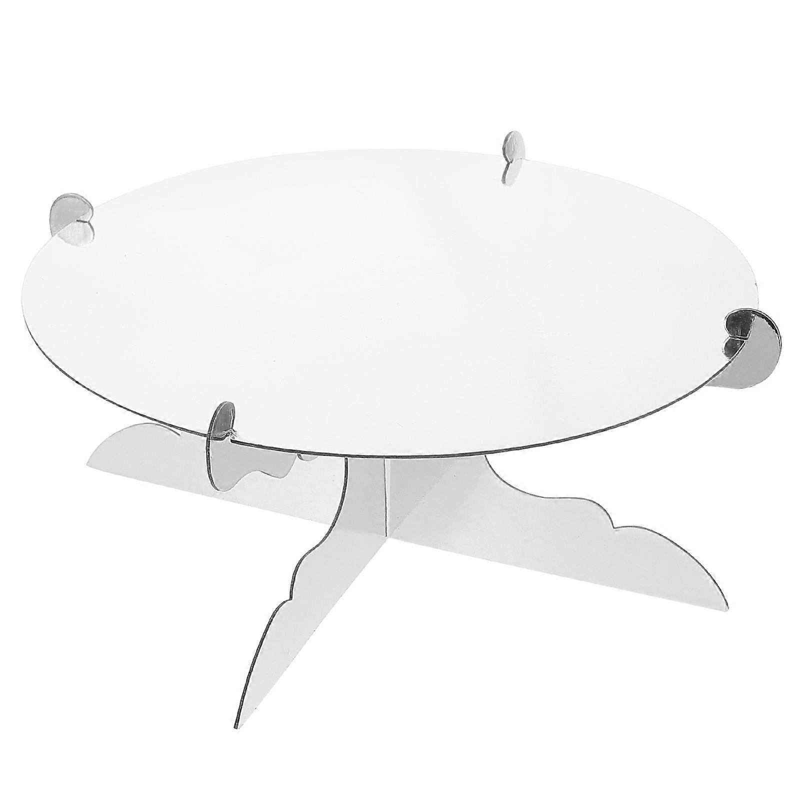 Egg Cake Stand for Presentation Cardboard Cake Stand Paper Silver