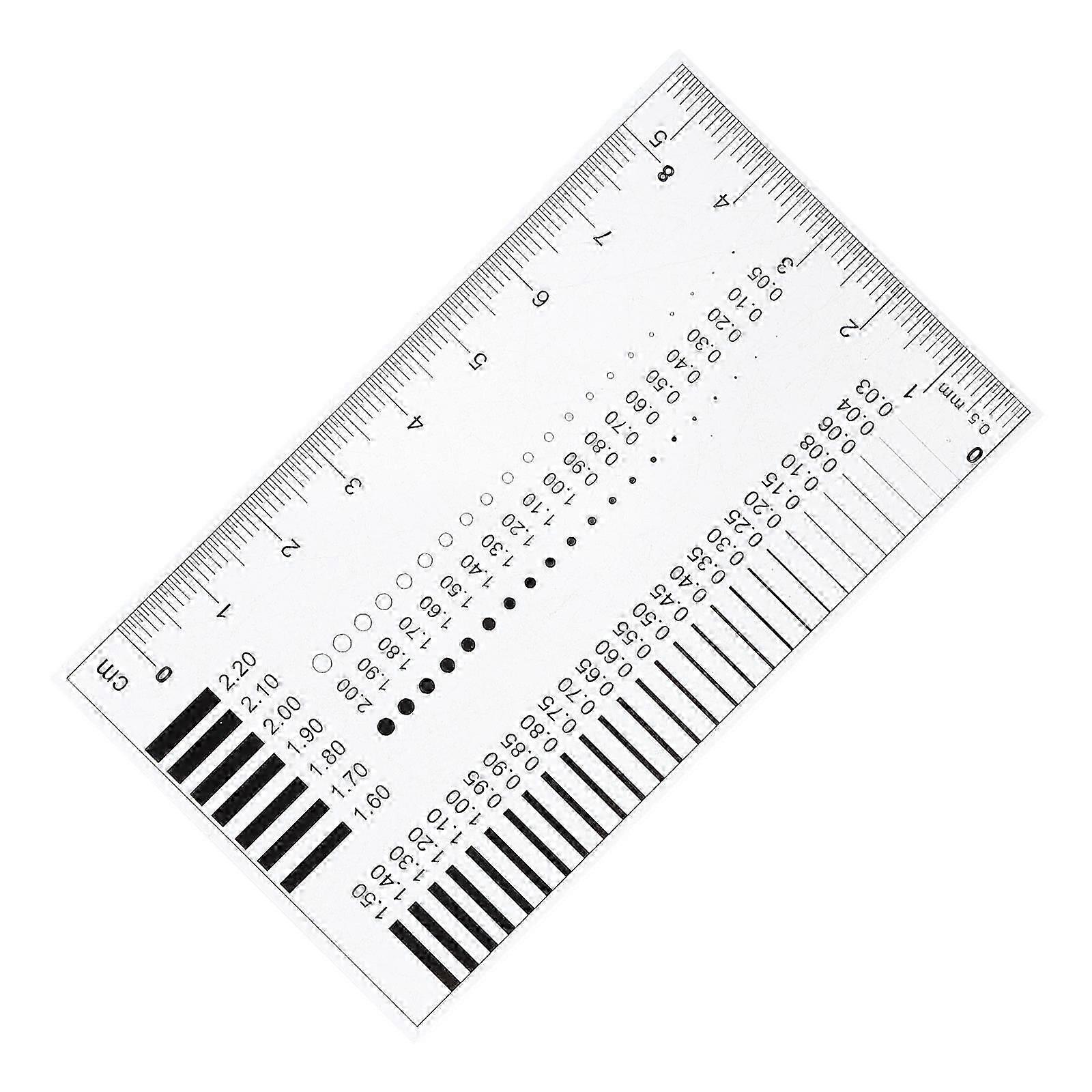 High Precision Area Estimation Chart Ruler 2pcs for Diameter Defects Measurement