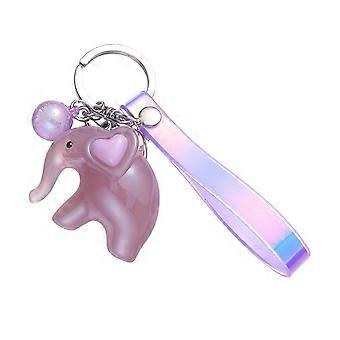Stylish Key Hanging Decoration for Decoration Violet Acrylic Elephant Pendant