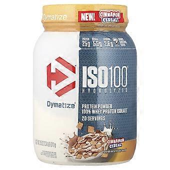 Dymatize, ISO100® Hydrolyzed, 100 % isolat de protéines de lactosérum, céréales à la cannelle, 610 g