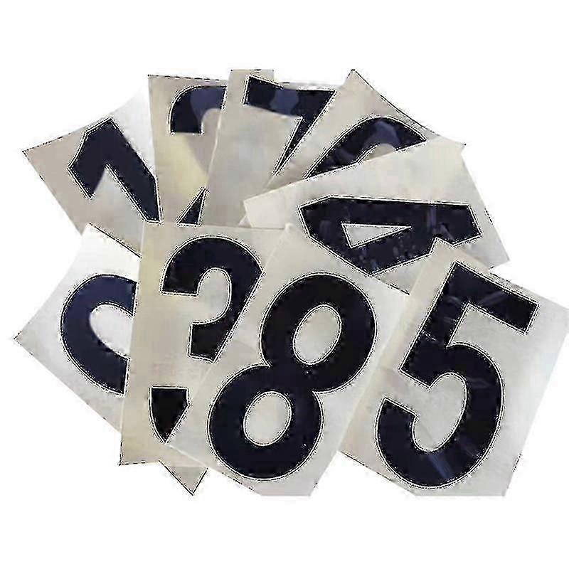 20pcs Waterproof Reflective Sticker Numbers 0-9 G
