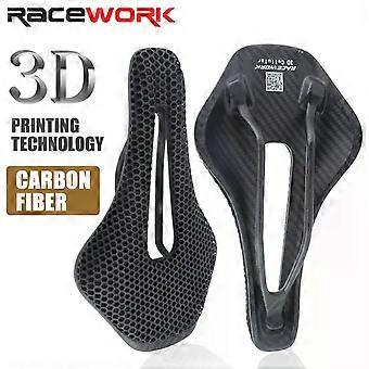 Bicycle 3D Printing Saddle Carbon Fiber MTB Road Bike Ultralight 164g Hollow Seat Honeycomb Breathable Saddles