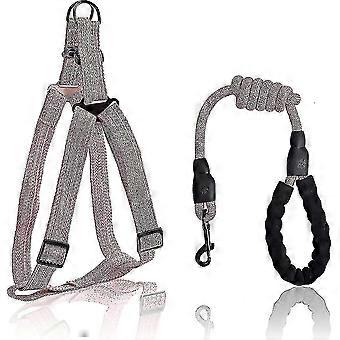 Christmas Step In Dog Harness And Lead Set, Adjustable Puppy Harnesses With Strong Handle