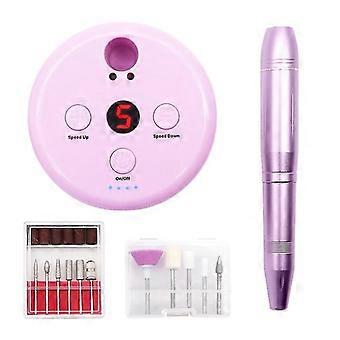 Electric Nail Drill, Nail File Drill Machine Grinder Grooming Kit Nail Buffer Nail File Polishing Tool Adjustable Speed Nail File Pedicure For Manicur