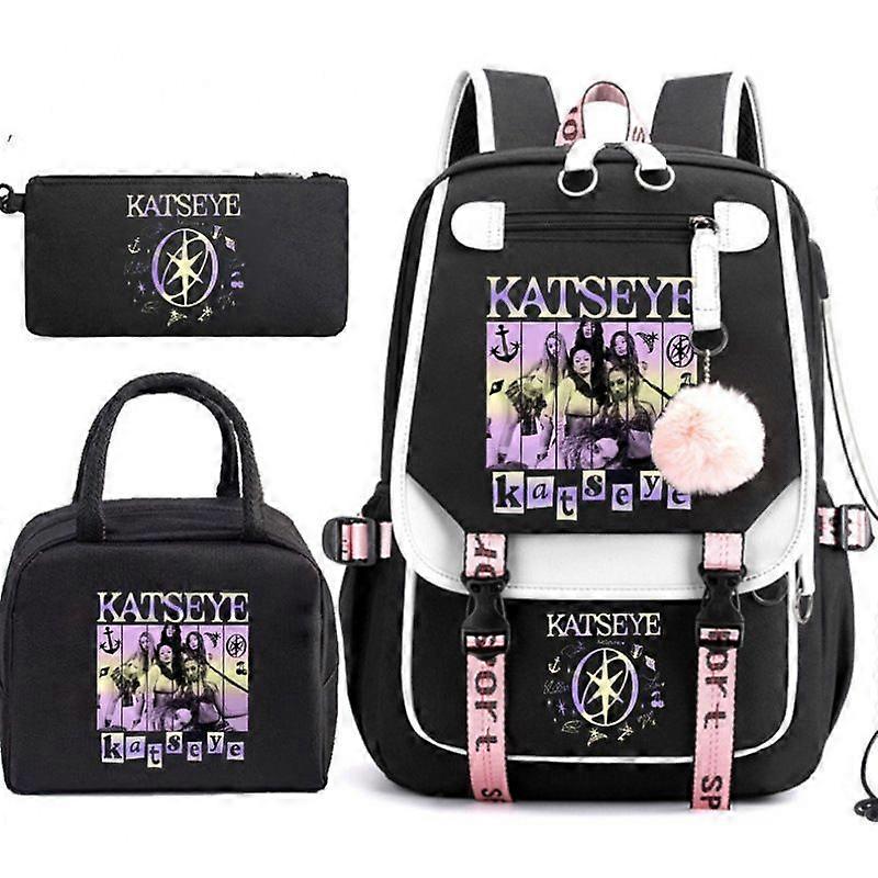 2026Katseye backpack large capacity casual backpack 3pc
