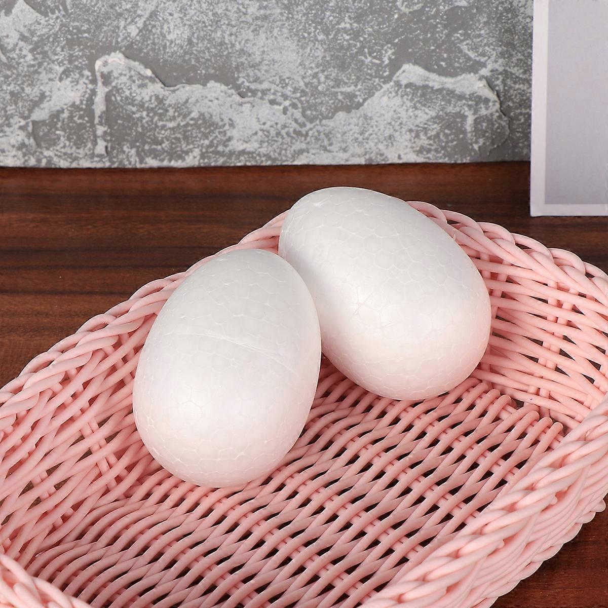 DIY Egg Painting Egg Model for Decor 30Pcs White Solid Foam Eggs