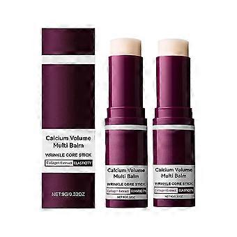 Wrinkle Balm Stick for Deep Hydration, Multiuse Treatment for Eyes Lips Neck, 2pcs