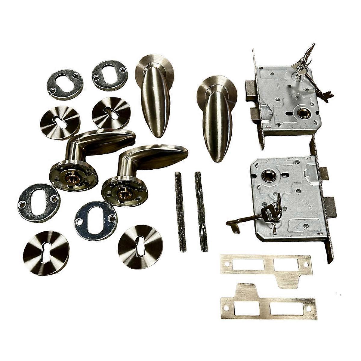 Leaf Shape Lever Hande-Keyhole Escutcheons & 3 Lever Lock Combo 2