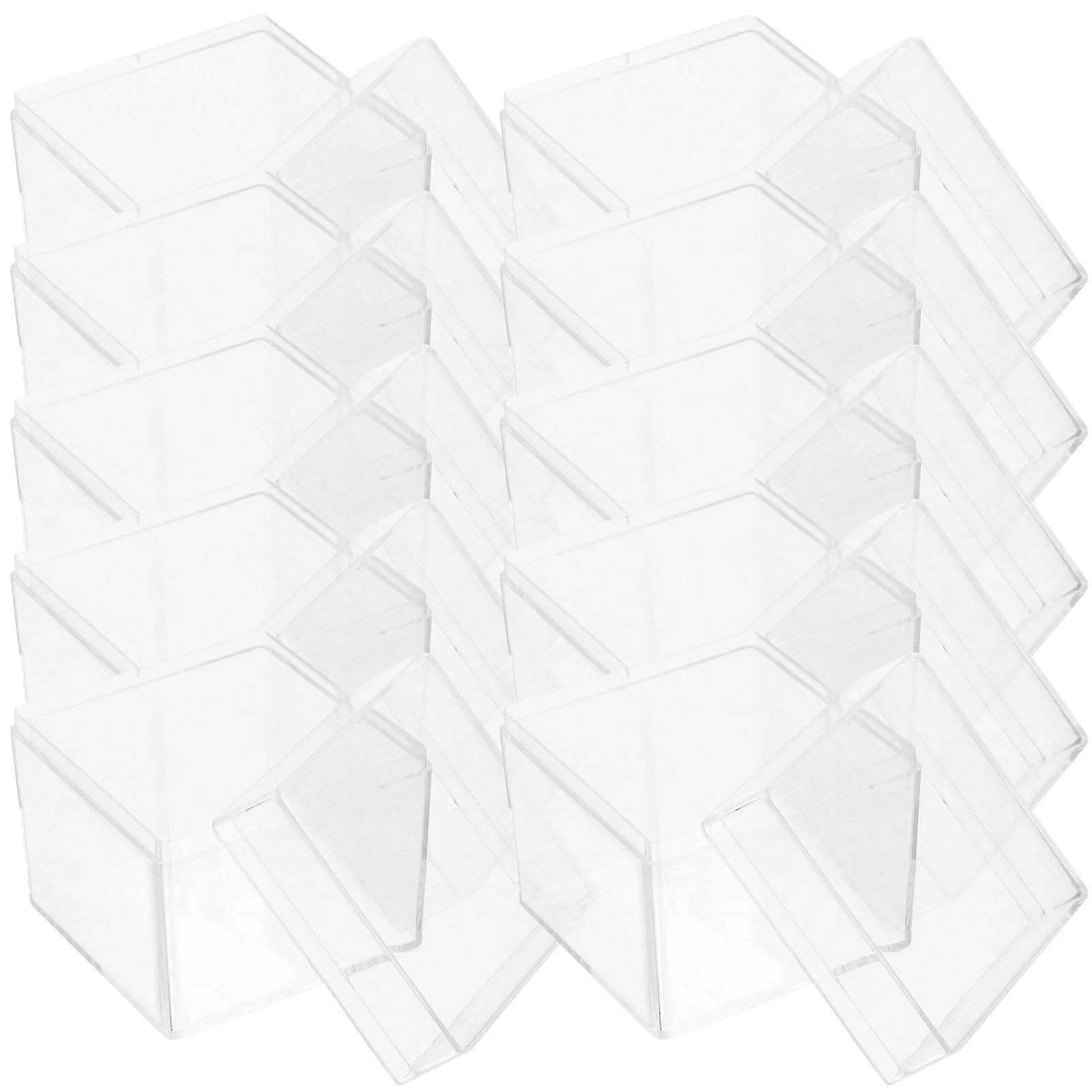 12pcs Candy Box Square Boxes Square Cube Box Reusable Display Box Candy Box Candy Case