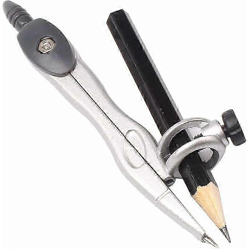Compass with Ring, Precision School Compass, Quick Set Compass, Metal Compass, Pointed Compass compatible with Carpenter/Drafting/Leatherworking