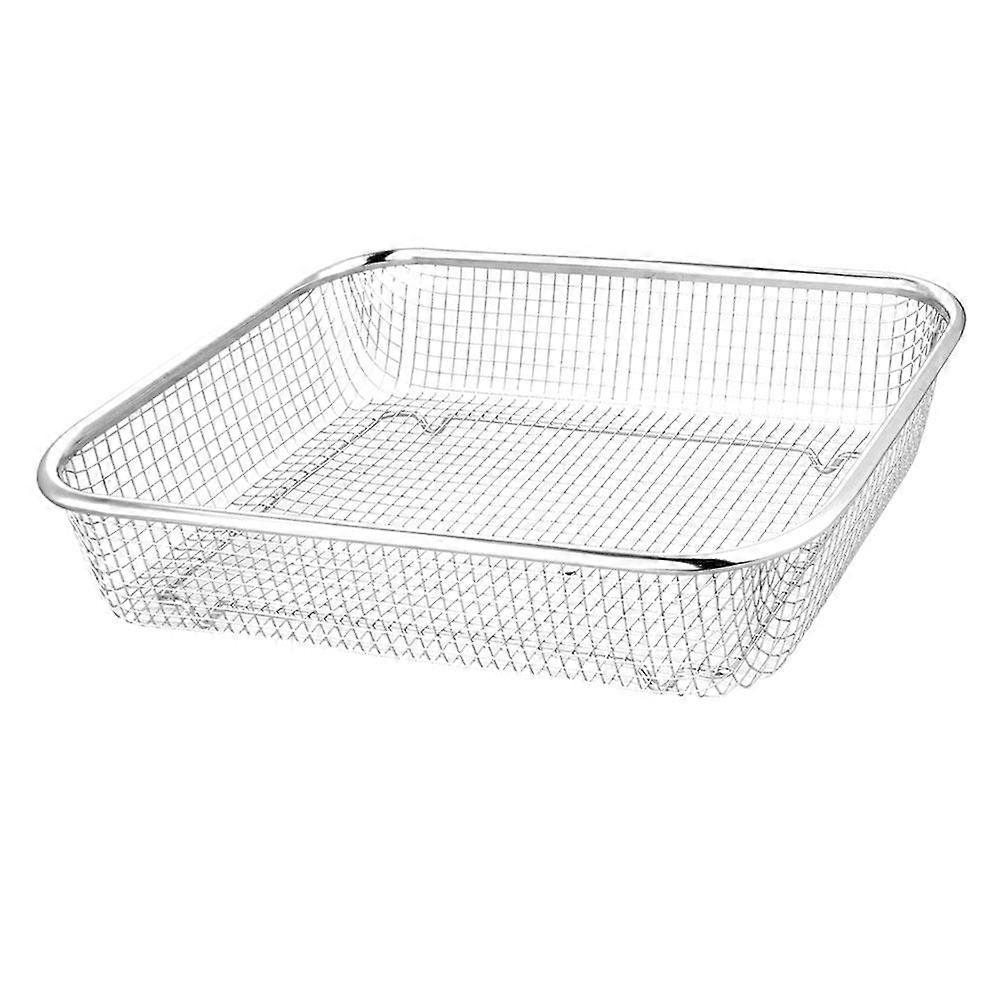 Multi-function Mesh Strainer Household Vegetable Strainer Fruits Container (Silver)