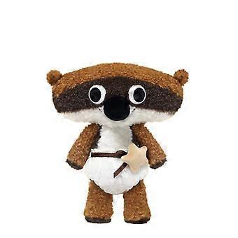 Small Dewa Raccoon Stuffed Animal Plush Toy, Cute Standing Cuddly Doll With Decor Outfit for Display & Gift
