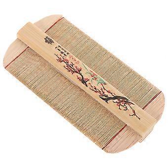 Bamboo Combs Dog Comb for Thick Hair Grooming 2Pcs Double Sided Set