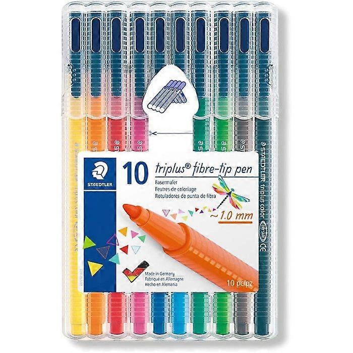 STAEDTLER Colouring Pens - Assorted - Triangular Shape - Dry Safe Ink