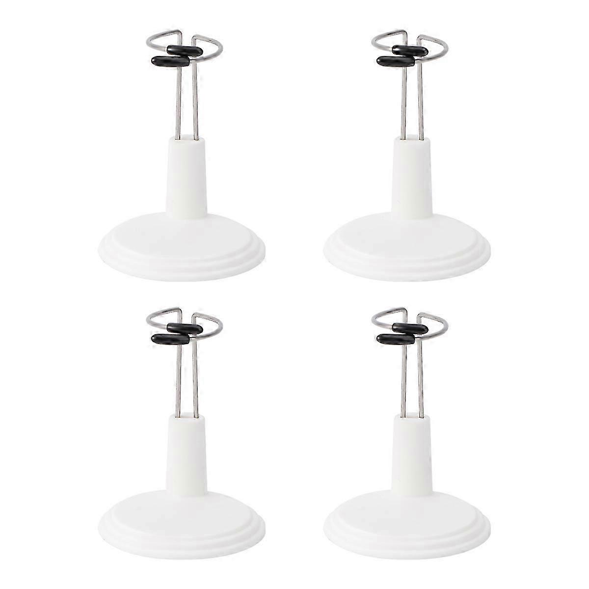 White Portable Doll Bracket Support 4Pcs Creative Doll Stand