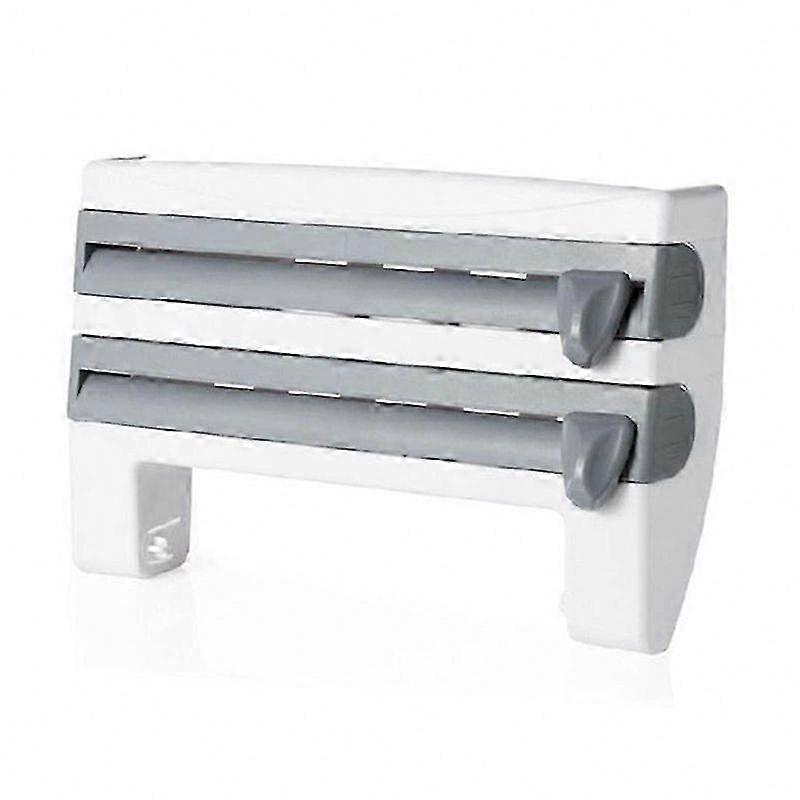 Kitchen Plastic Wrap Storage Rack, Wall-Mounted Multi-Function Design