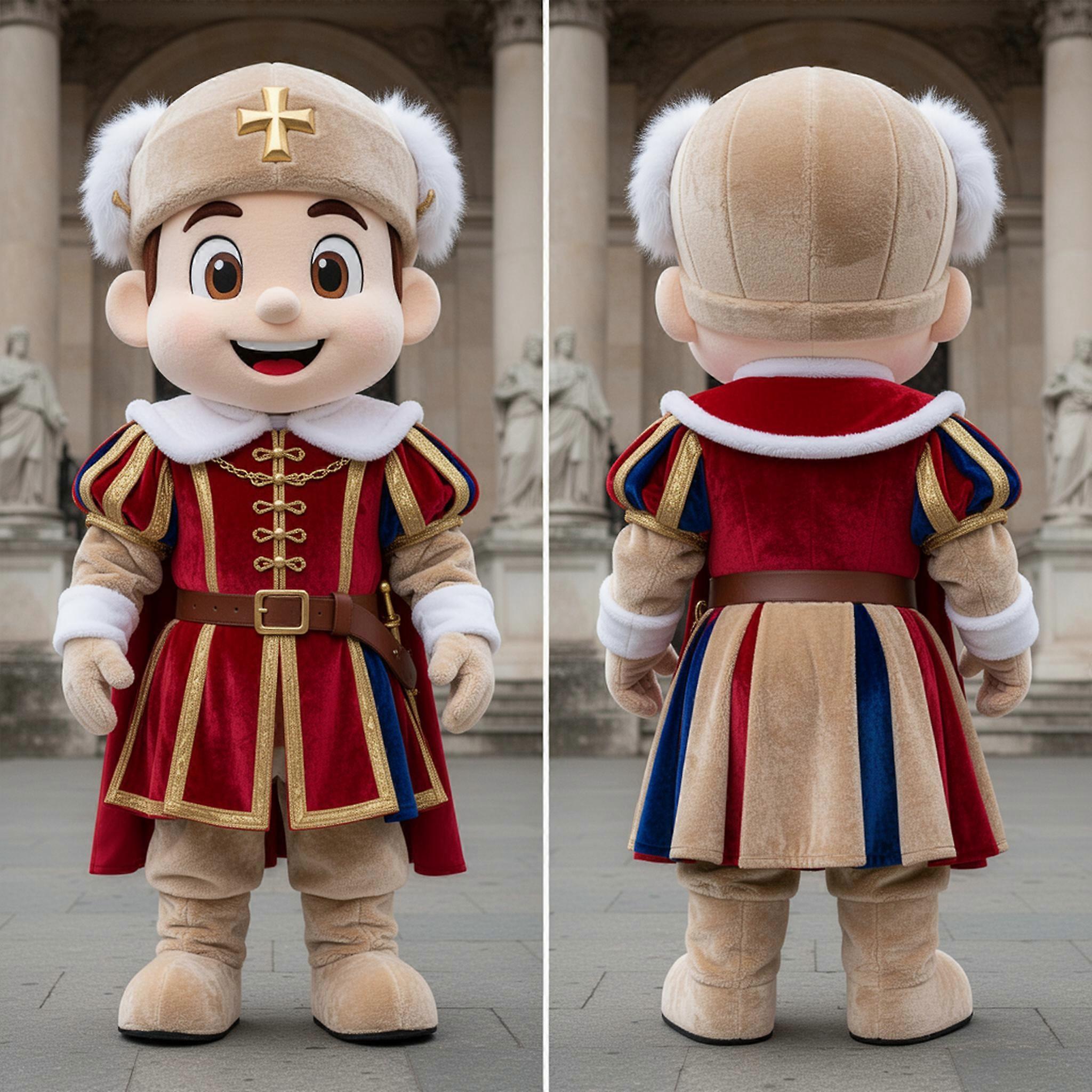 MASTICOT Velvety Beige Imposing Swiss Guard Mascot