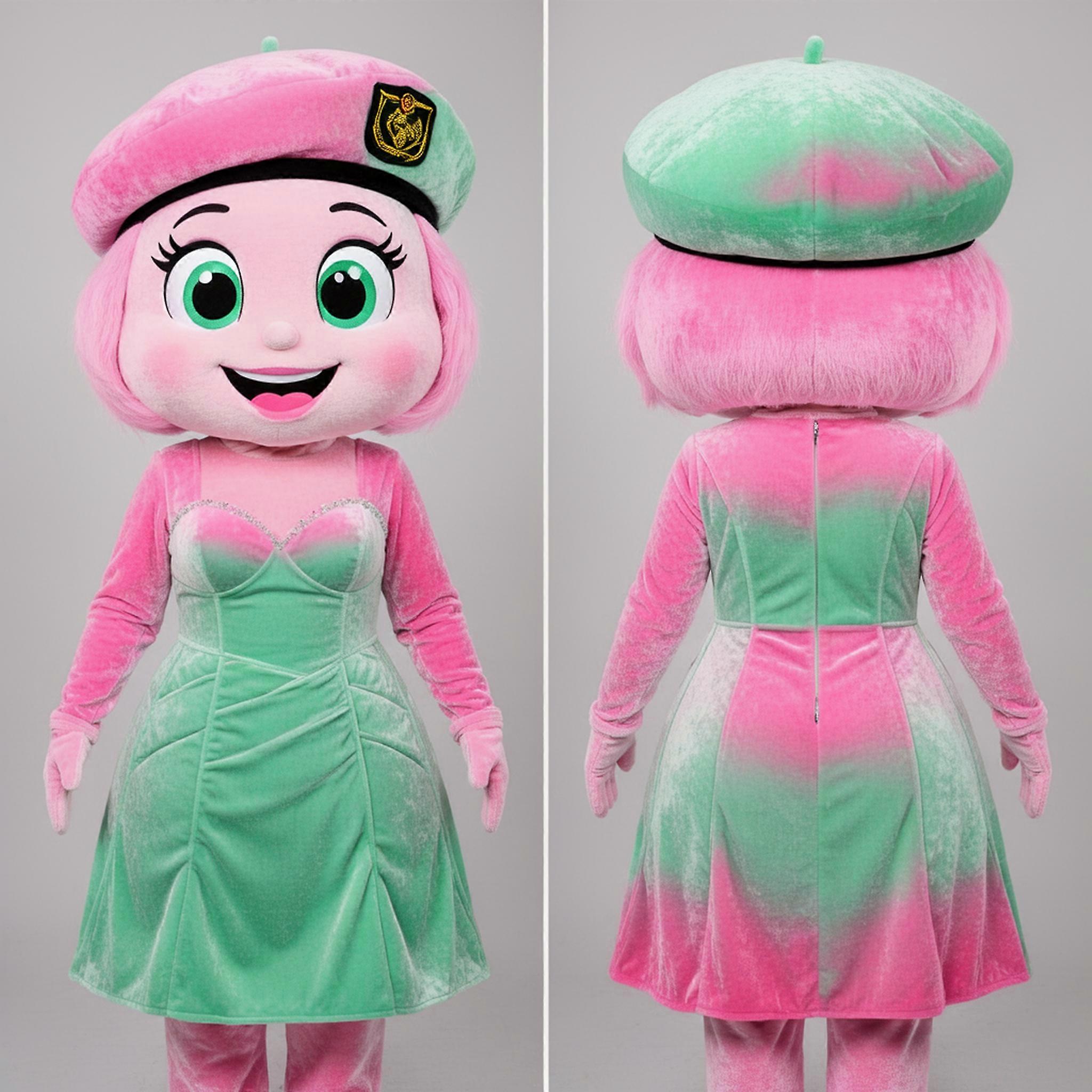 MASTICOT Emerald Green Broad Shouldered Green Beret Mascot