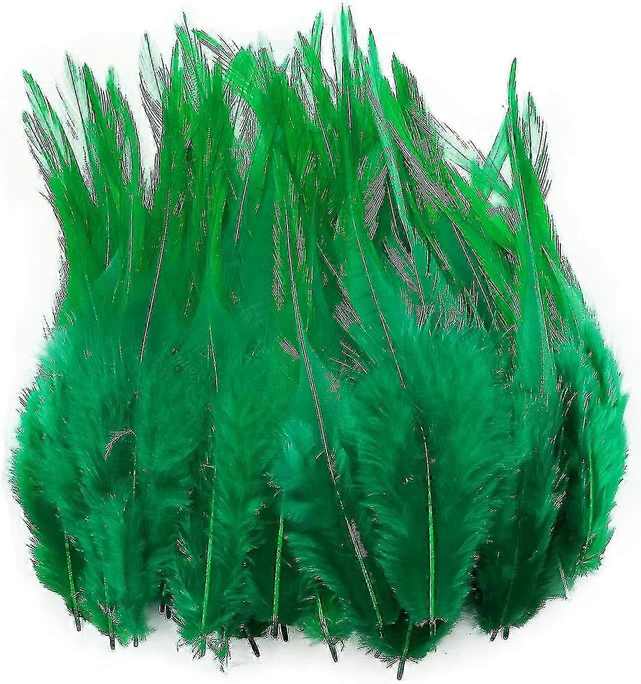 100pcs Feather For Crafts(,green)
