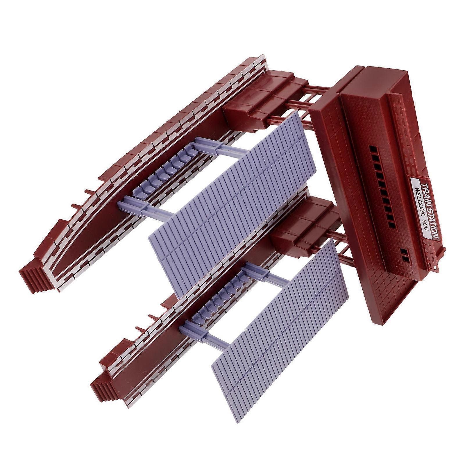 Fire Station Platform Model Plastic for Decoration Simulation Railway