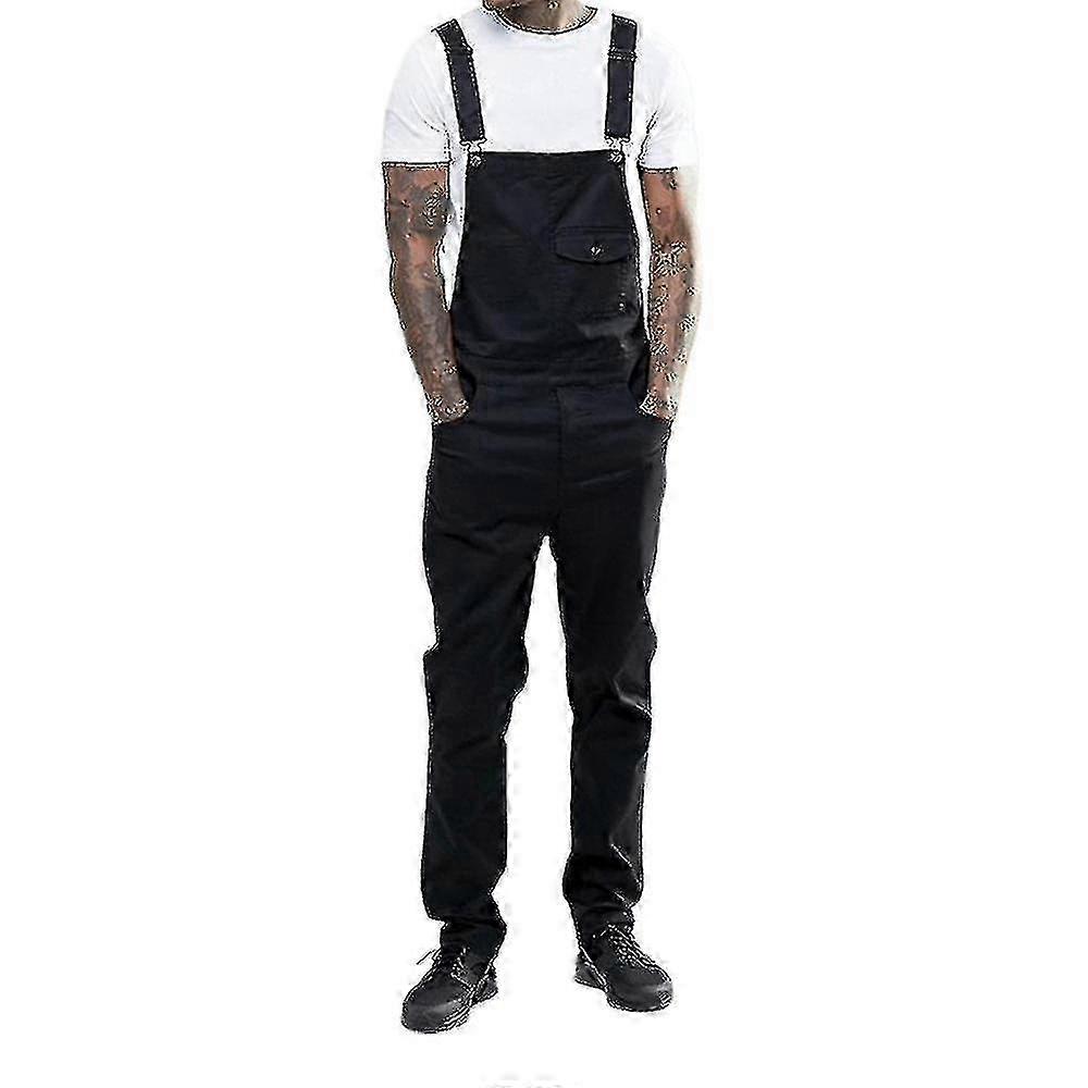 Men Slim Denim Jumpsuit