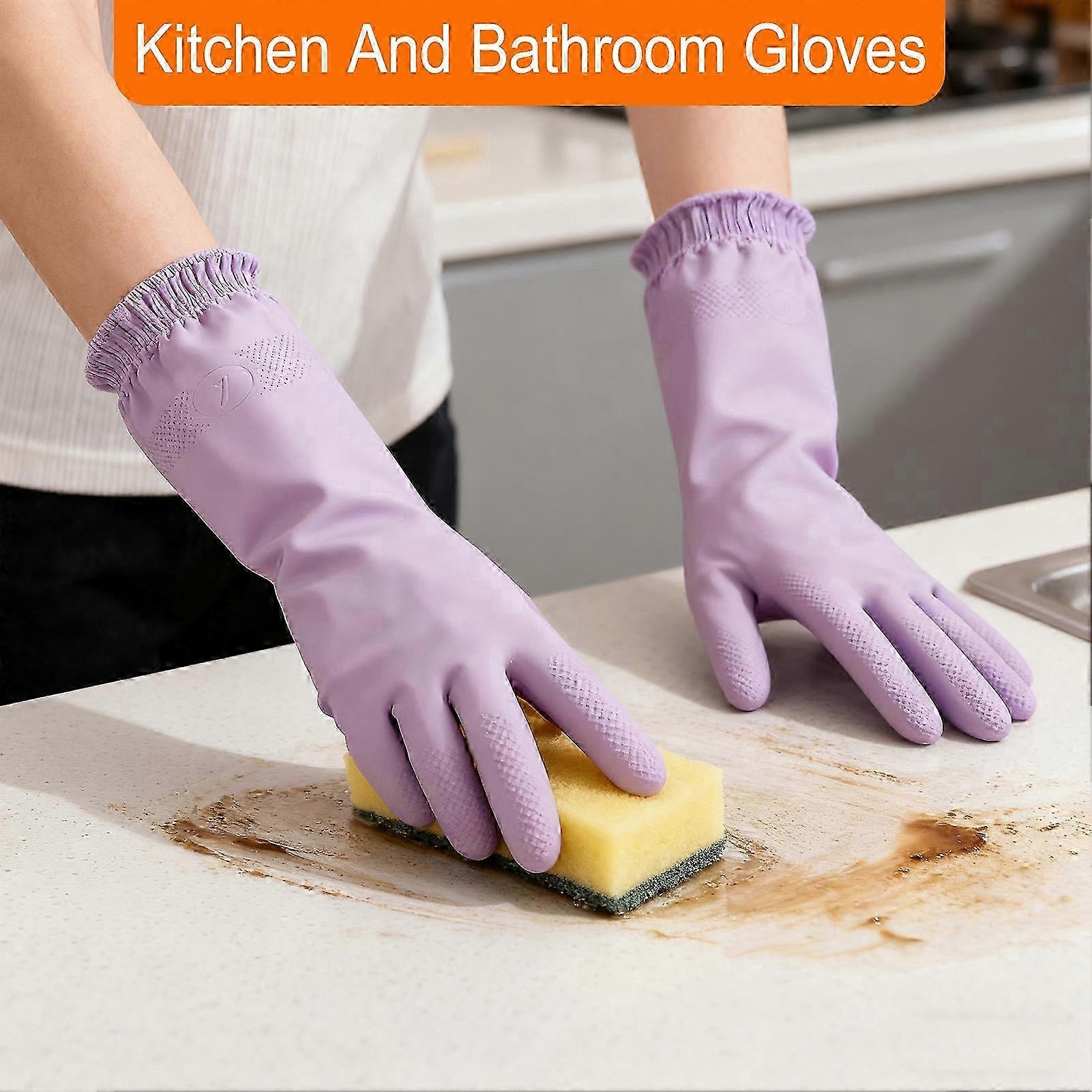 Reusable Nitrile Cleaning Gloves Waterproof Tear-Resistant