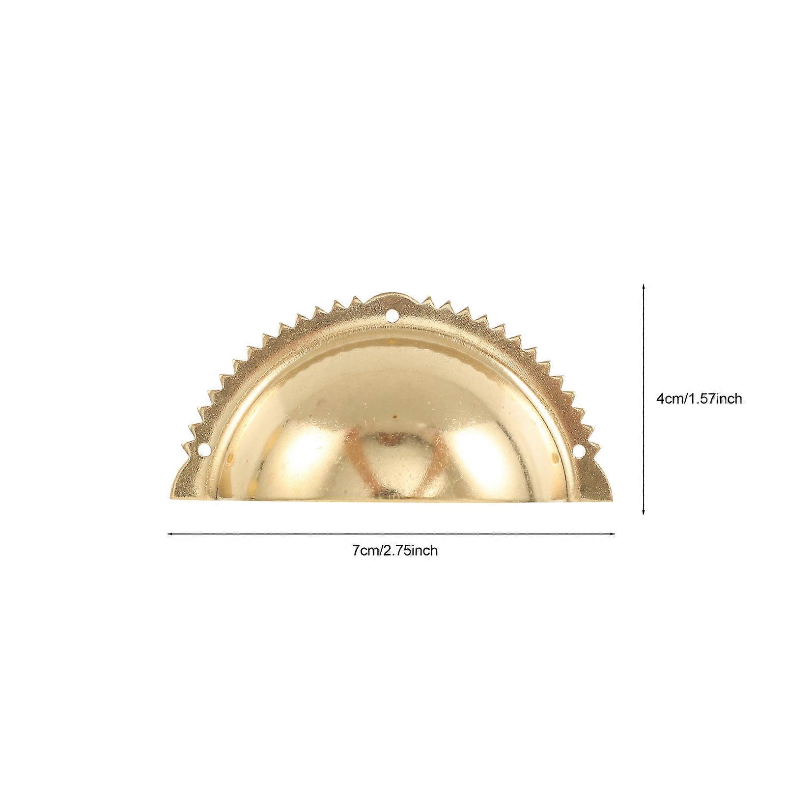 Iron Sheet Handle Copper Home Decor Handle for Drawer 4Pcs Shell Knobs