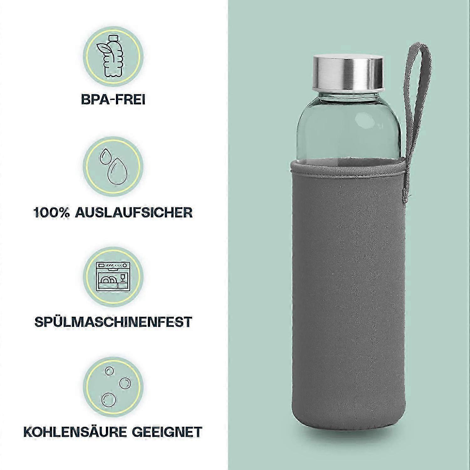 Dishwasher-Safe Borosilicate Glass Bottle