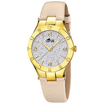 Lotus Quartz Analog Woman Watch with Cowhide Bracelet 15900/3