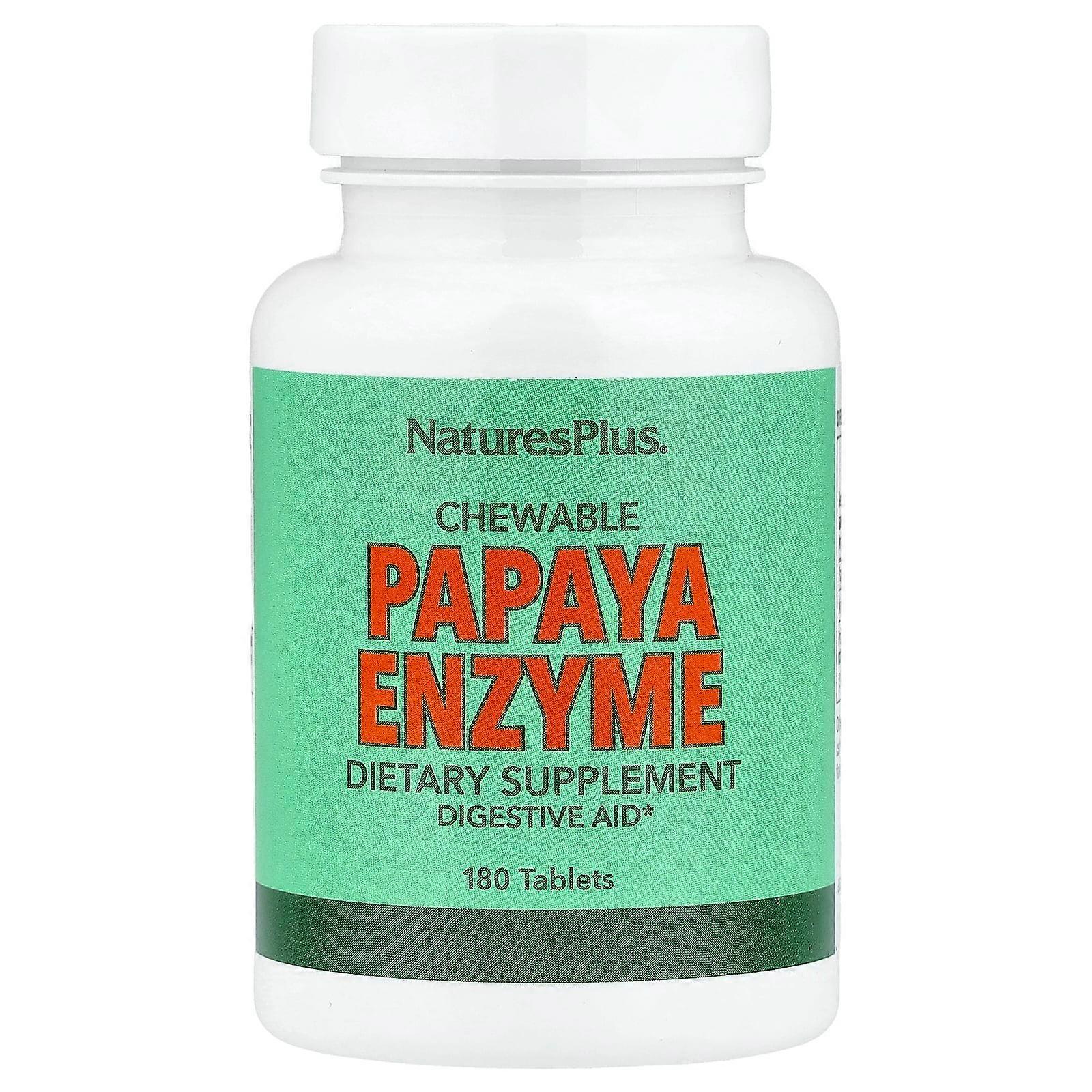 NaturesPlus, Chewable Papaya Enzyme, 180 Tablets