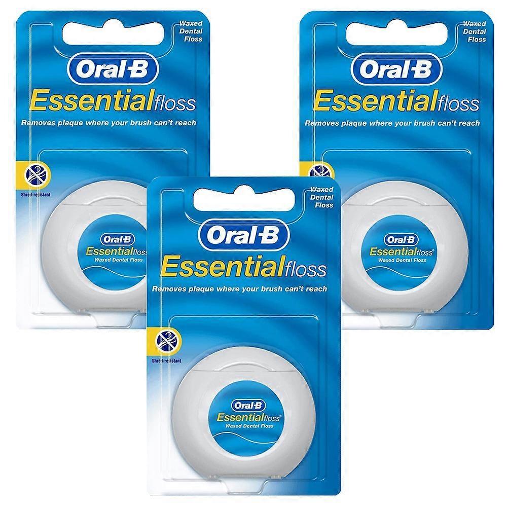 50m Thin Waxed Floss Triple Shred-Resistant