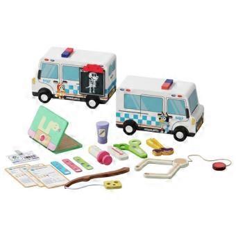 Bluey Wooden Doctor's Vehicle Imaginative Medical Role-Play Toy Set 16cm Ages 3+