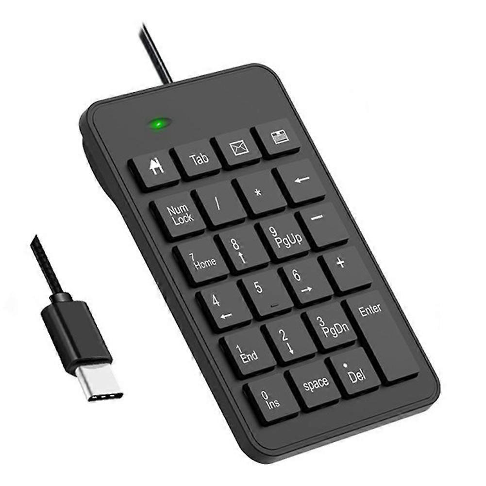 23 Keys Mini Numeric Type-C Wired Keyboard Mini Digital Numpad for Laptop Notebook Tablets Universal core