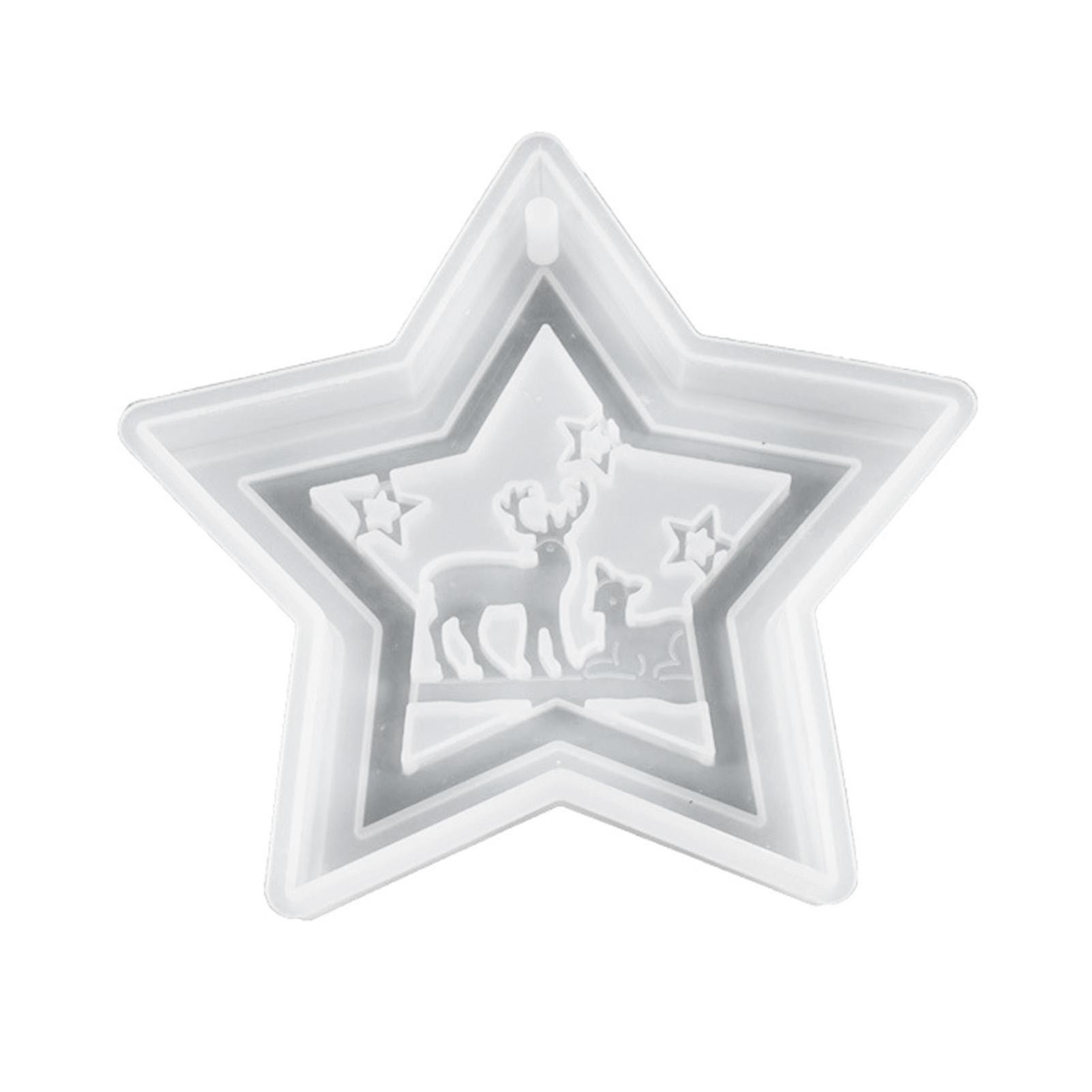 クリスマスシリコーンエポキシスターエルクペンダントキャスティングクラフト作るクリスマスデコード