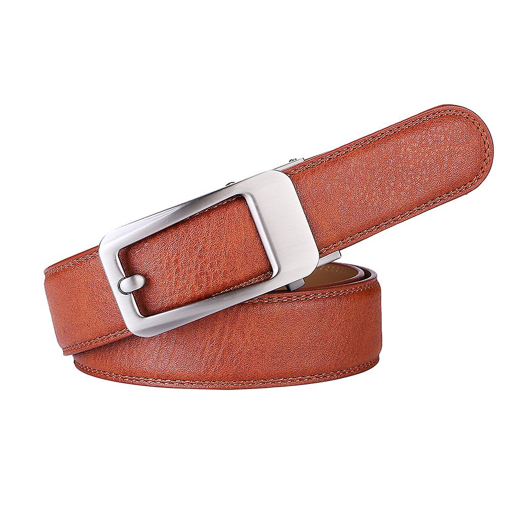 Men Alloy Automatic Buckle Two Layer Leather Belt PU Face Casual Business Belt New