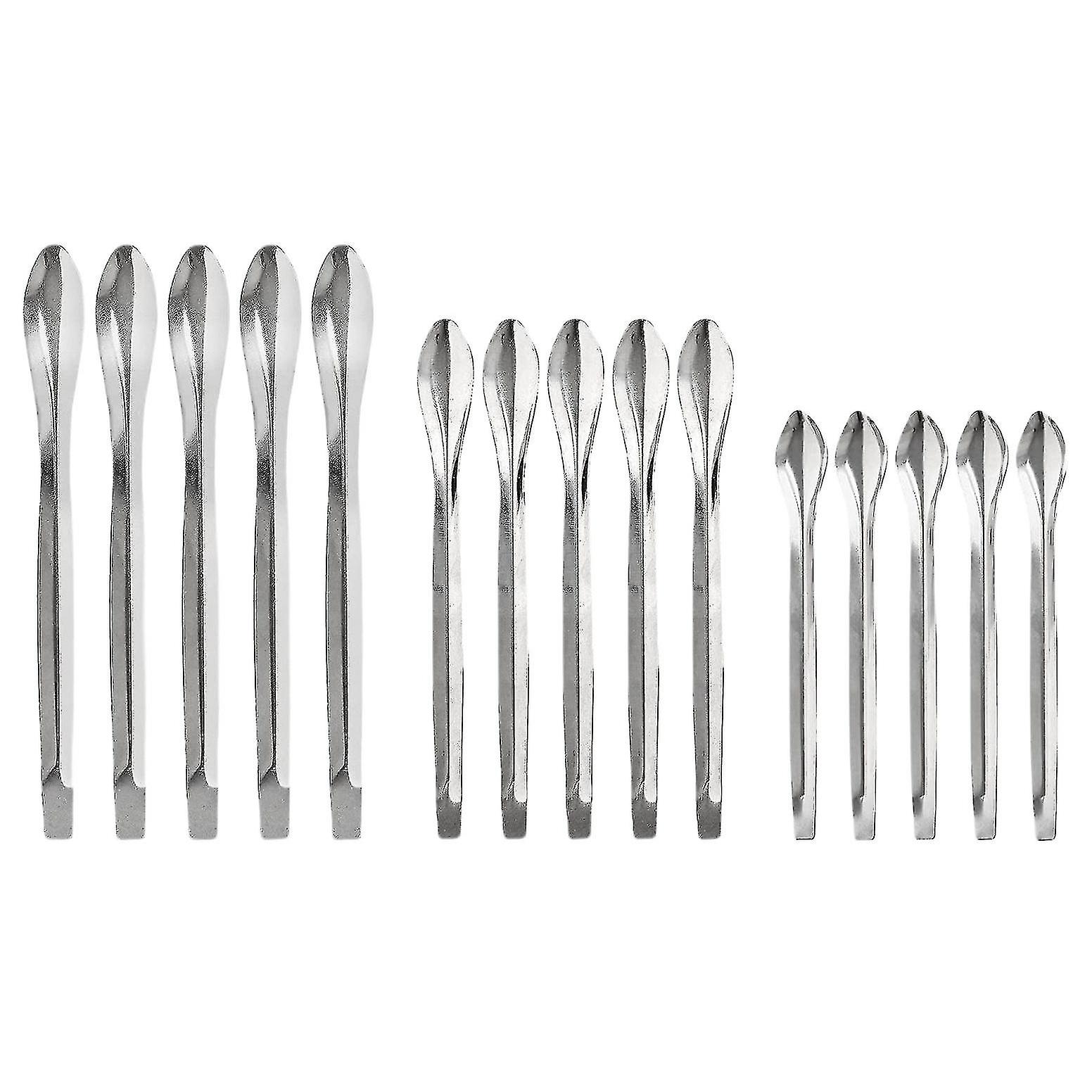 Lab Spatula Less Steel 15 Pcs Lab Spoon -scoop Atory Tiny Spoon For T Sampling