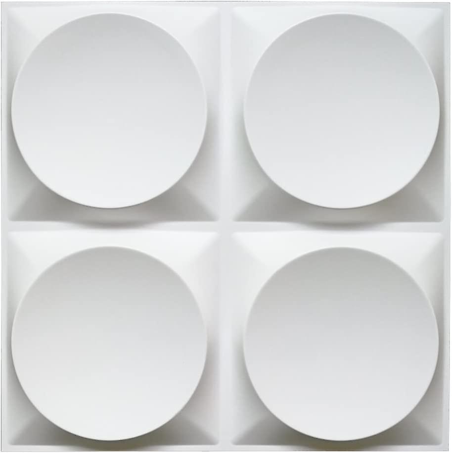 5 Sheets, 3D PVC Wall Panels, Moon Surface Pattern, White, Paintable, Durable, Recyclable