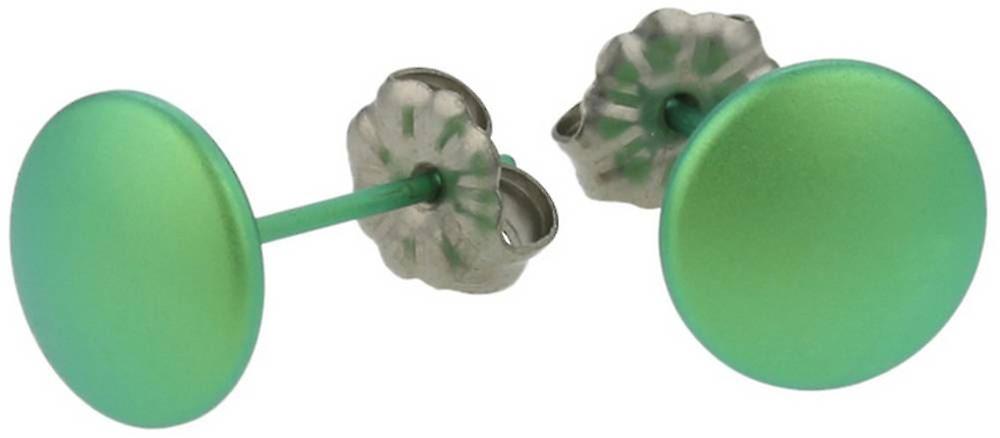 Ti2 Titanium Smartie Stud Earrings - Fresh Green