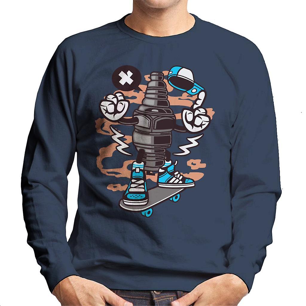 Tennplugg Skateboard menns Sweatshirt