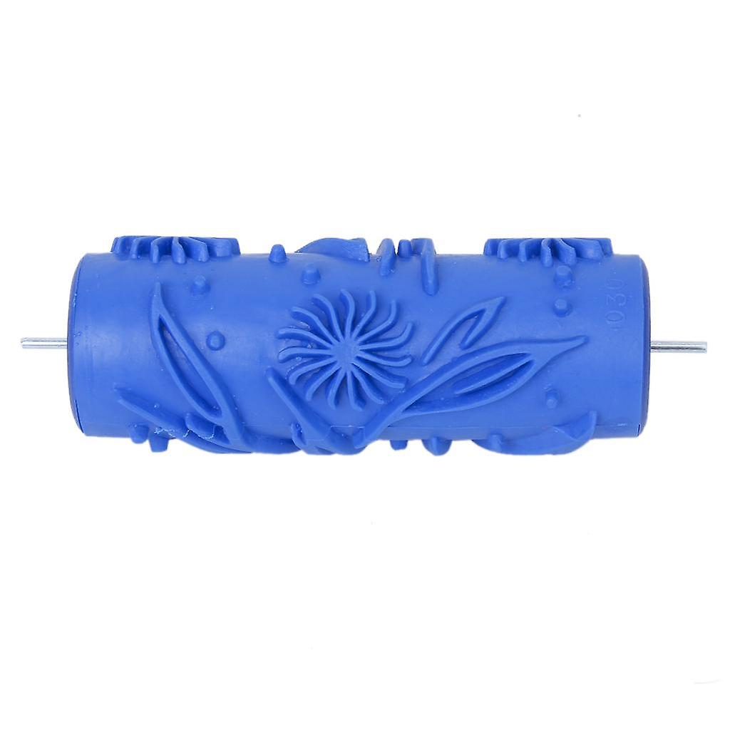 5'' Embossed Paint Roller Sleeve Wall Stencil Brush Flower Pattern Decor # 22