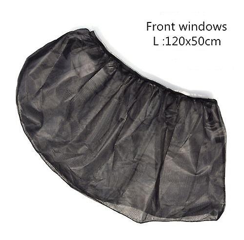 2X Car Side Window Sock Sunshade Visor Mosquito Net For Baby Kid Pet Breathable Sun Shade Mesh Backseat Block Curtains Black