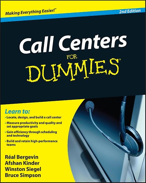 Call Centers For Dummies by Real Bergevin Paperback