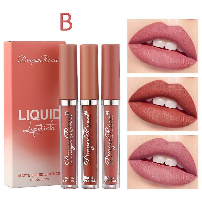 Makeup 3 Color Matte Lip Glaze Set