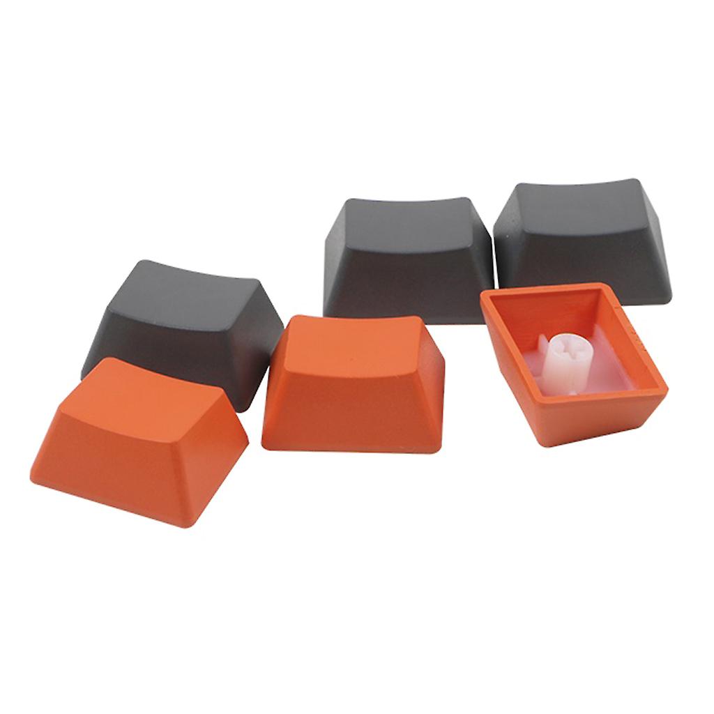 6PCS OEM Profile R1 1.25U No Engraved Keycap for Mechanical Keyboard Orange Gray