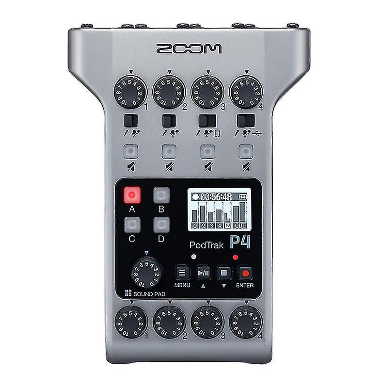 Newest Zoom Podtrak P4 Portable Professional Four Mic-input Recording Interview Audio Podcast Recorder