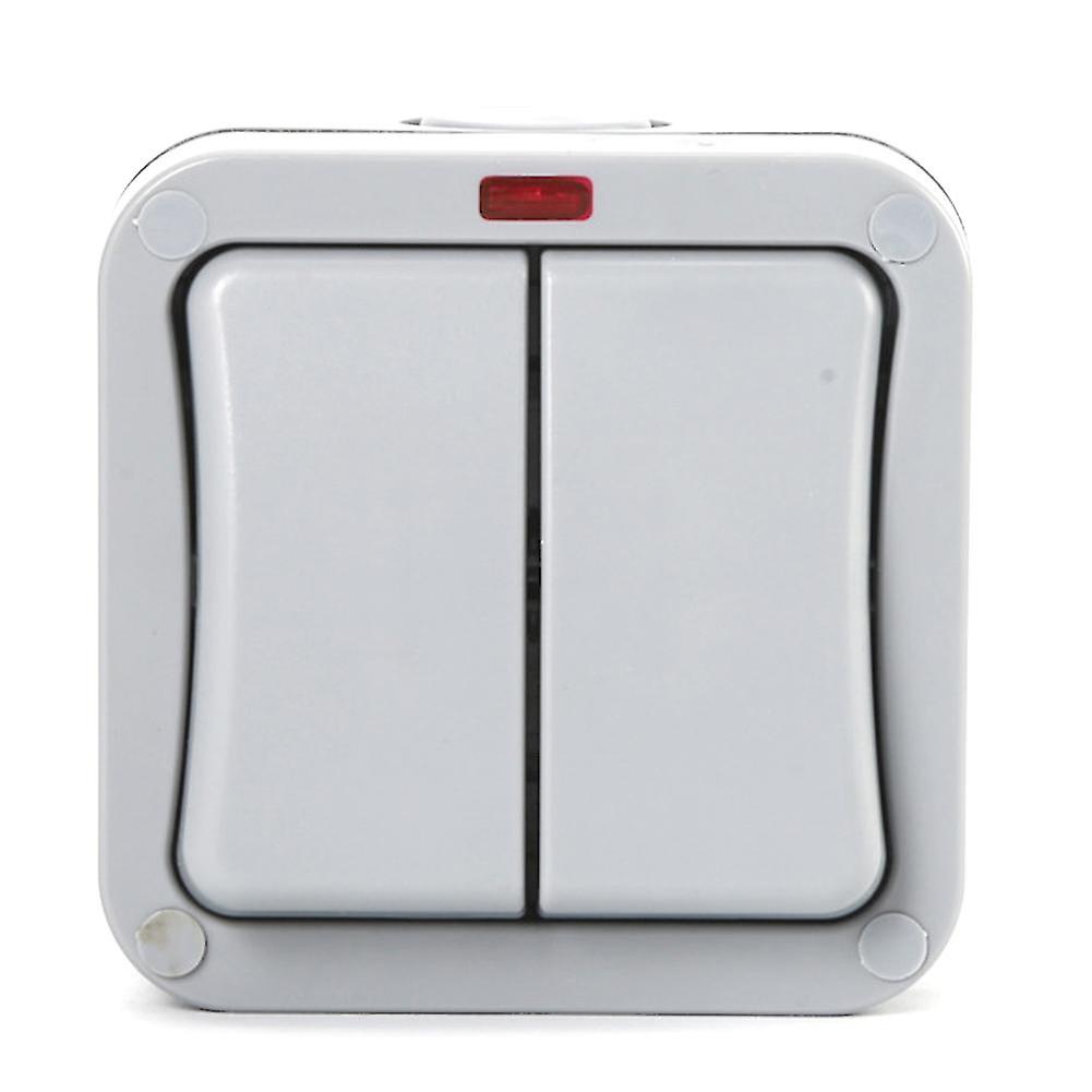 Single/Double Pole Light Switch Weatherproof Anti-Storm Switch for Kitchen Home