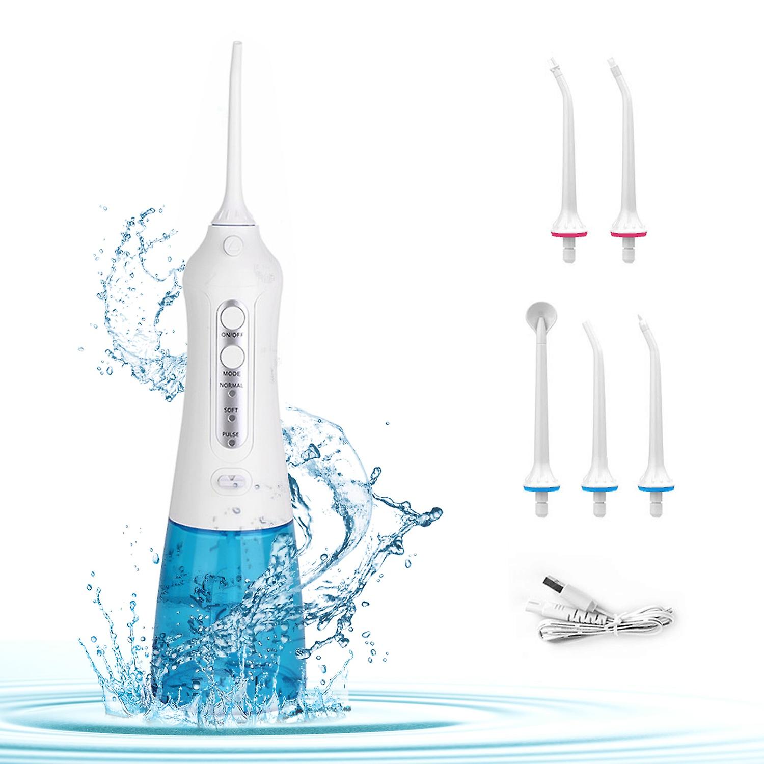 Cordless Water Flosser 3 Modes with 5 Jet Tips Professional 300ml Water Tank Cordless Dental Oral Ir
