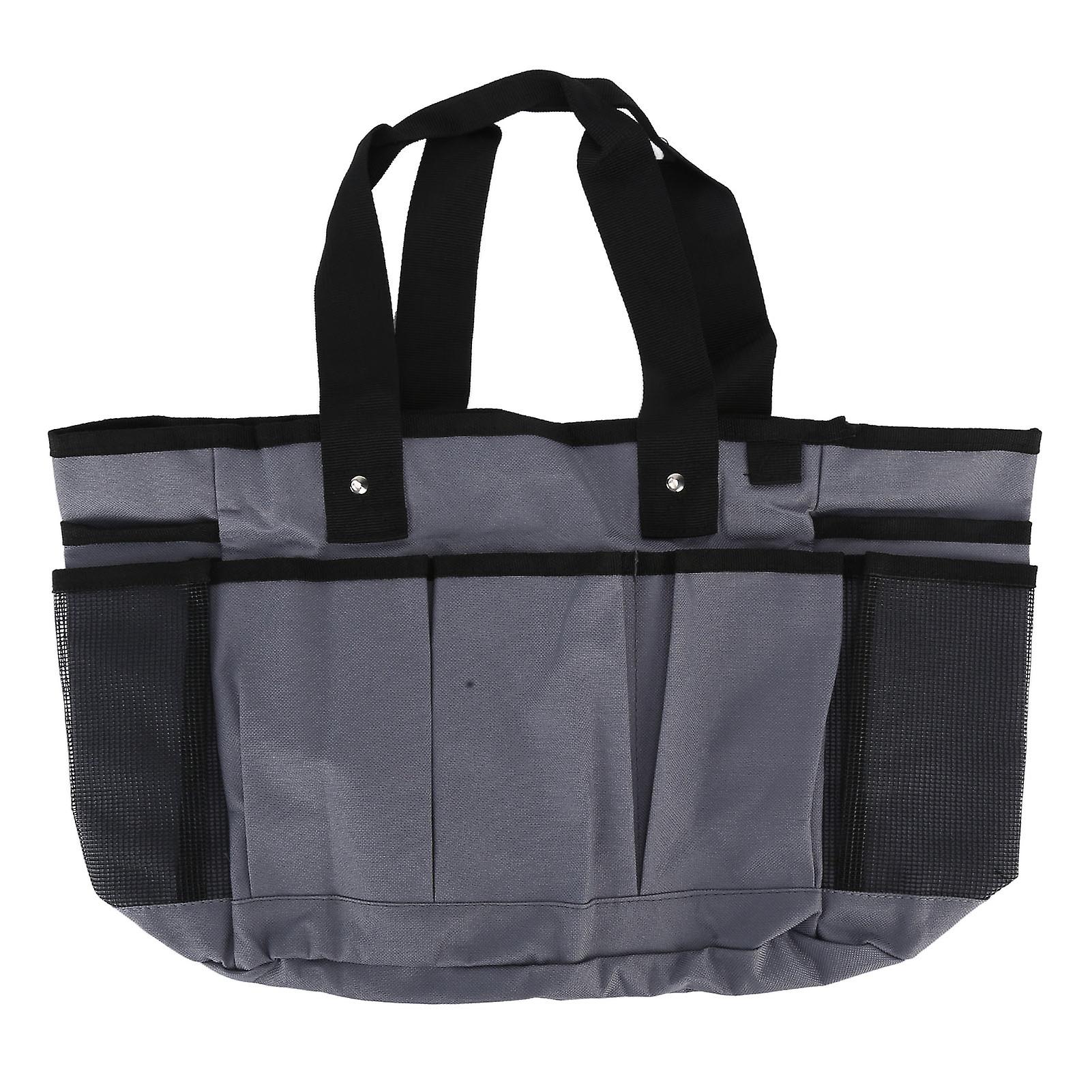 Gray Outdoor Gardening Tote with Multiple Pockets