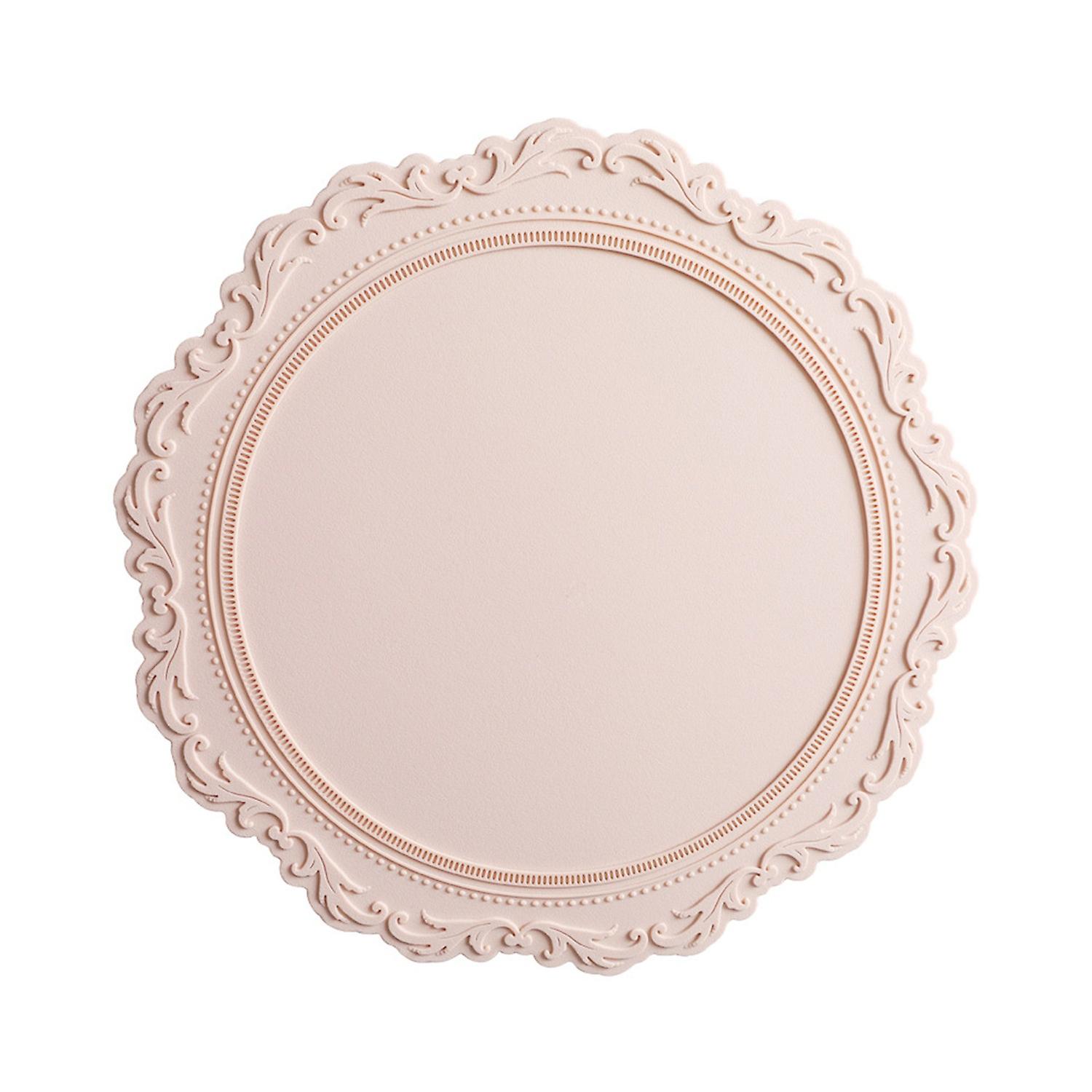 fornnerg Place Mat Skid-resistant Elastic Silicone Flower Lace More Thicker Table Mat for Home