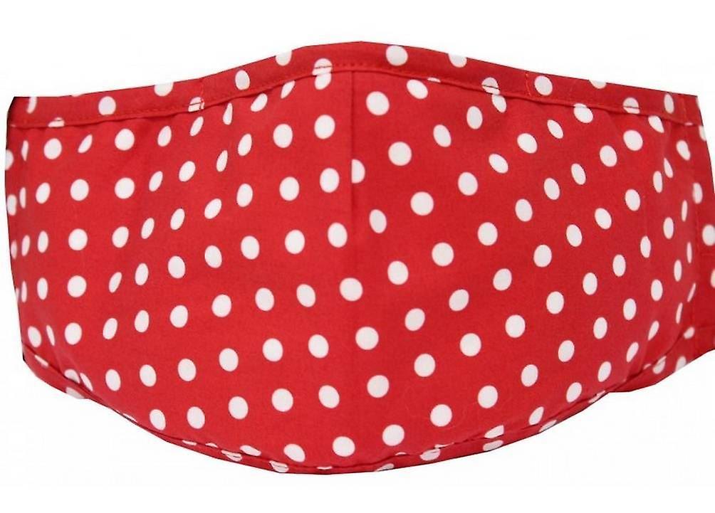 David Van Hagen Polka Dot Reusable Face Mask - Red